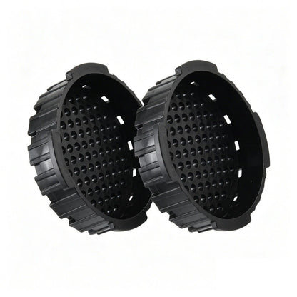 Filter Lid Cap Set of 2 for AeroPress Coffee Maker Black Rubber