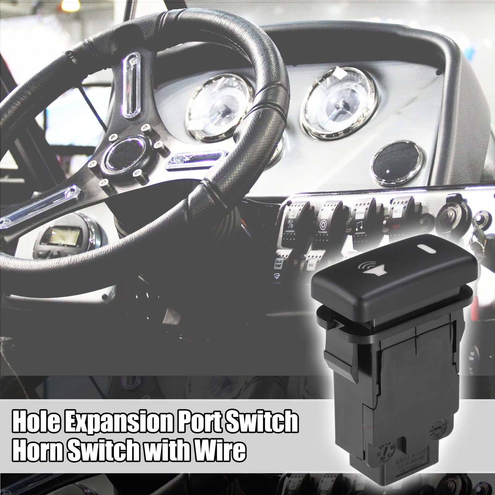 Horn Switch Hole Expansion Port Replacement for Toyota Alphard (2005–2015)
