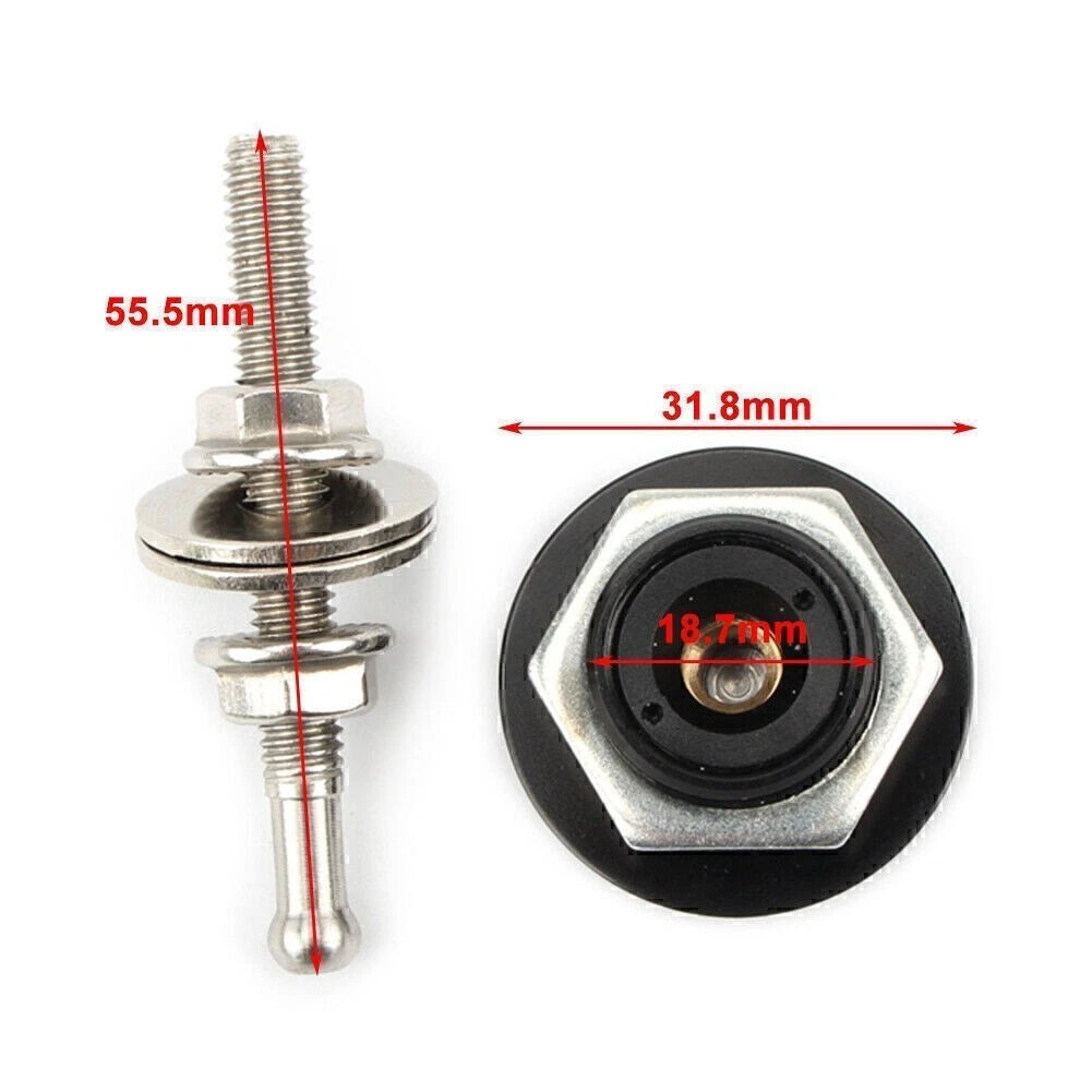 Push Button Quick Release Hood Pins Lock Clip Kit for Universal Cars