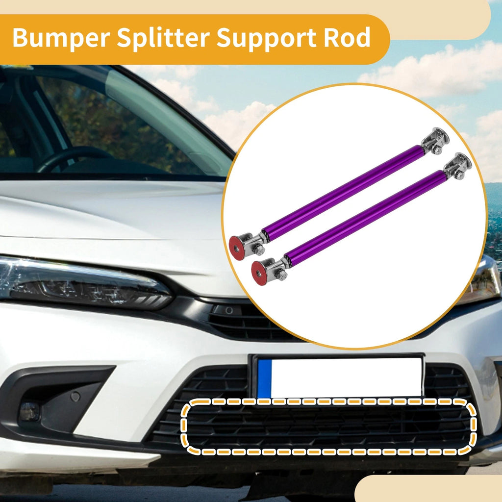 2X Adjustable Front Bumper Lip Splitter Strut for