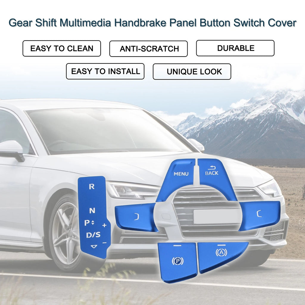 Handbrake Panel Button Switch Cover for Audi A4 B9 A5 (2017–2019) Blue