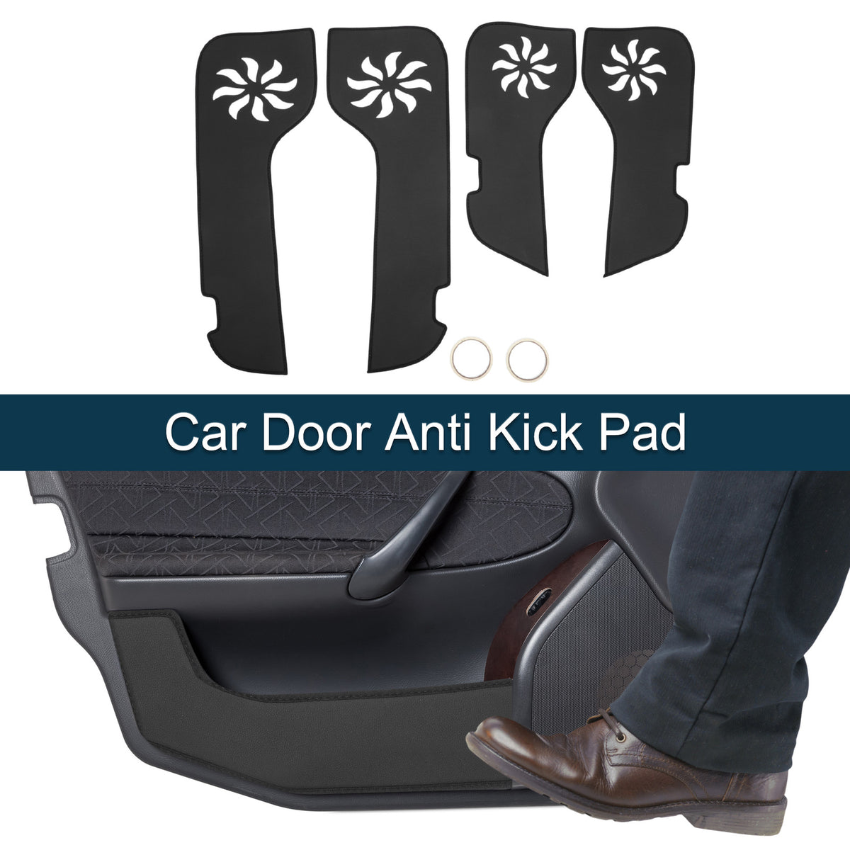 Car Door Anti Kick Pad Protector for Lexus LX570 2009-2014 Black Set