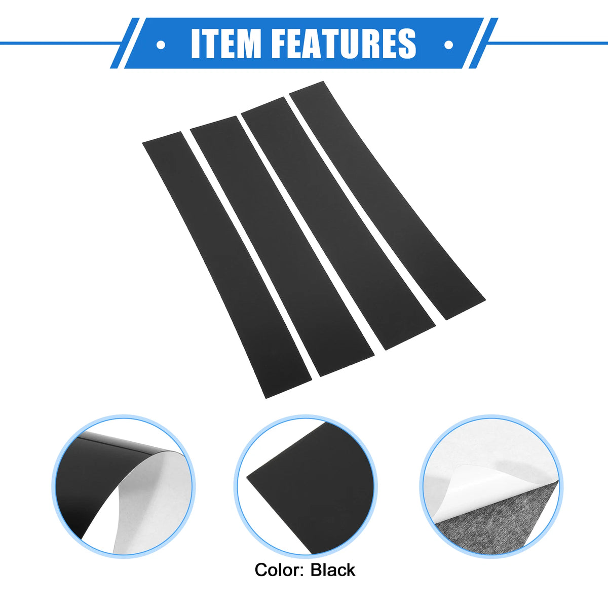 Set of 4 Pillar Posts Door Window Trim Covers for Cadillac Escalade (2007–2014)