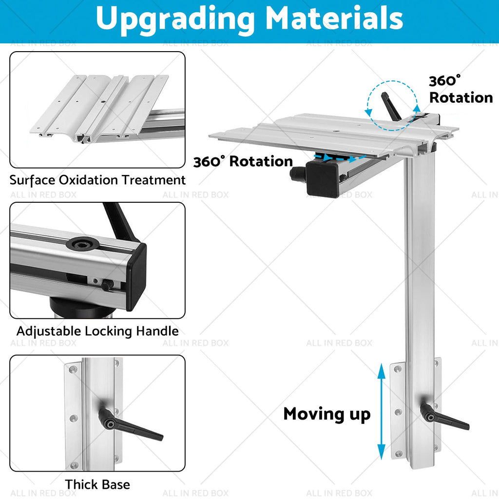 Adjustable RV Table Leg for Marine Use - 6 Hole Swivel Foldable