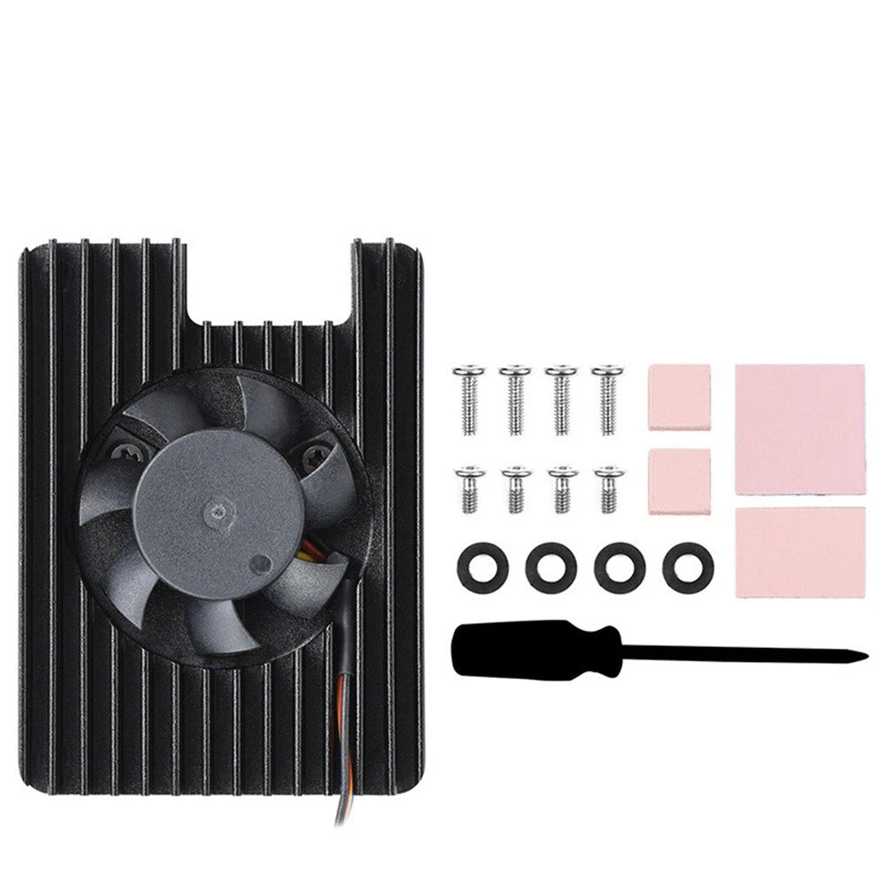Alloy PWM Adjustable Speed Radiator with Fan for Raspberry Pi Compute Module 4