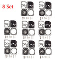 Set of 8 Carburetor Gasket Kit for Zama RB-129 C1M-W26A C1M-W26B C1M-W26C
