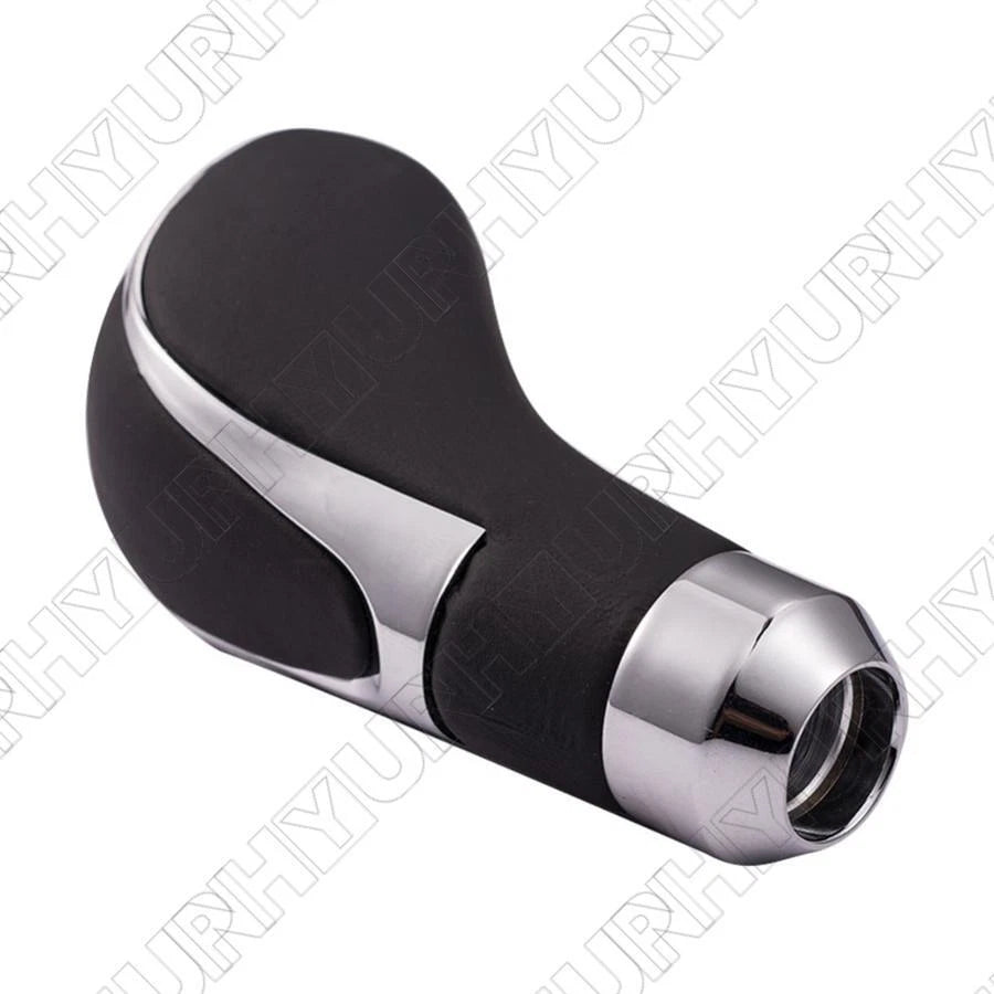 Universal Black Leather Gear Shift Knob Shifter for Manual Automatic Vehicles