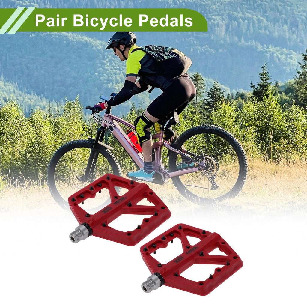 Bicycle Pedals Nylon Universal Fit 14mm Axle Non Slip Pair for Universal
