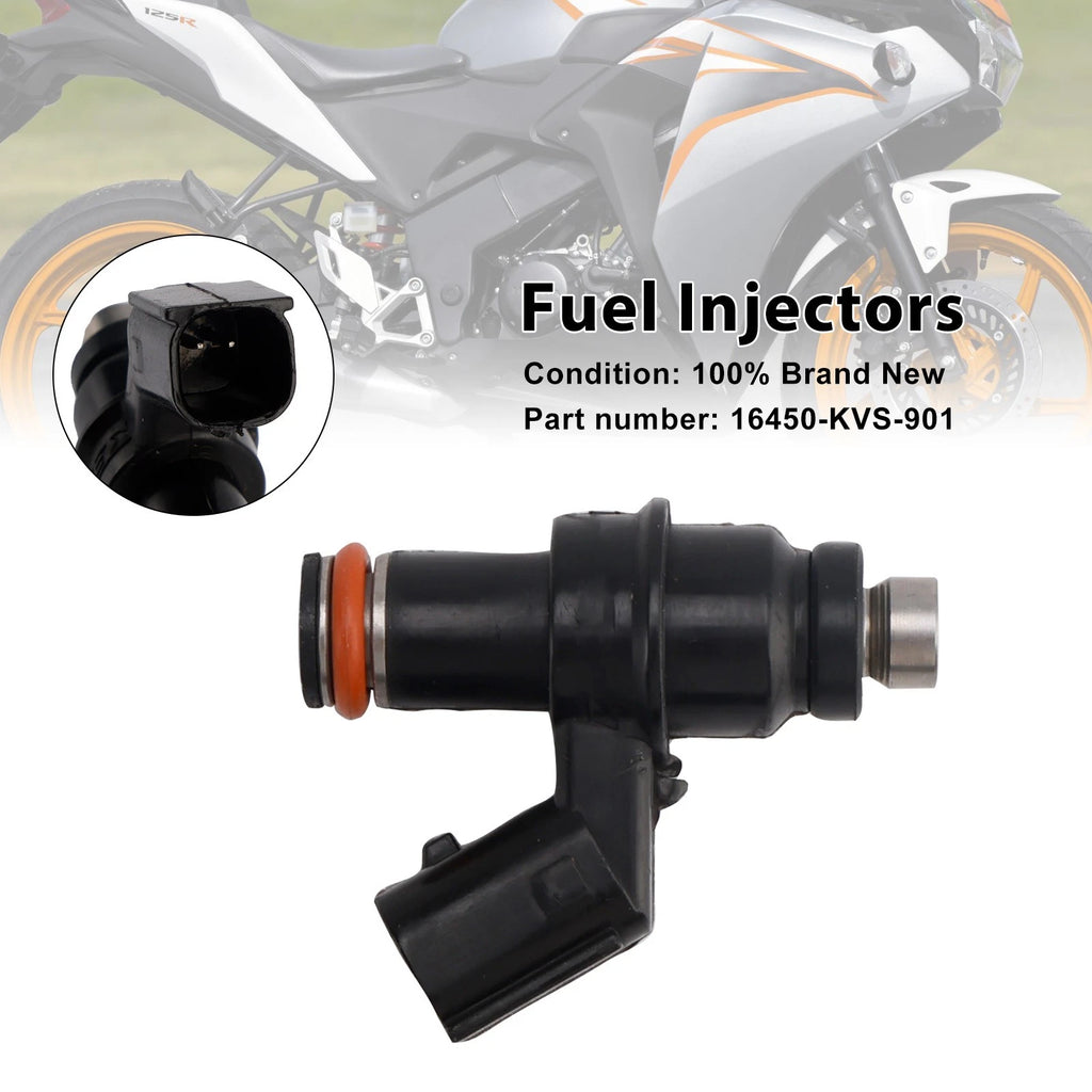 Fuel Injectors 16450-KVS-901 for Honda CBR125R CBR125 CBR125RS CBR125RT (2011–2020)