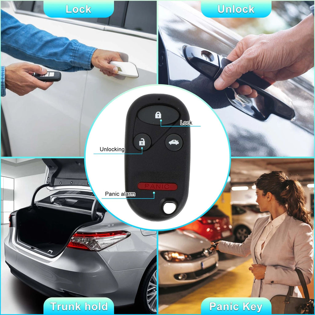 Keyless Entry Remote Ignition Transponder Key Fob for Honda Civic (2001–2005)