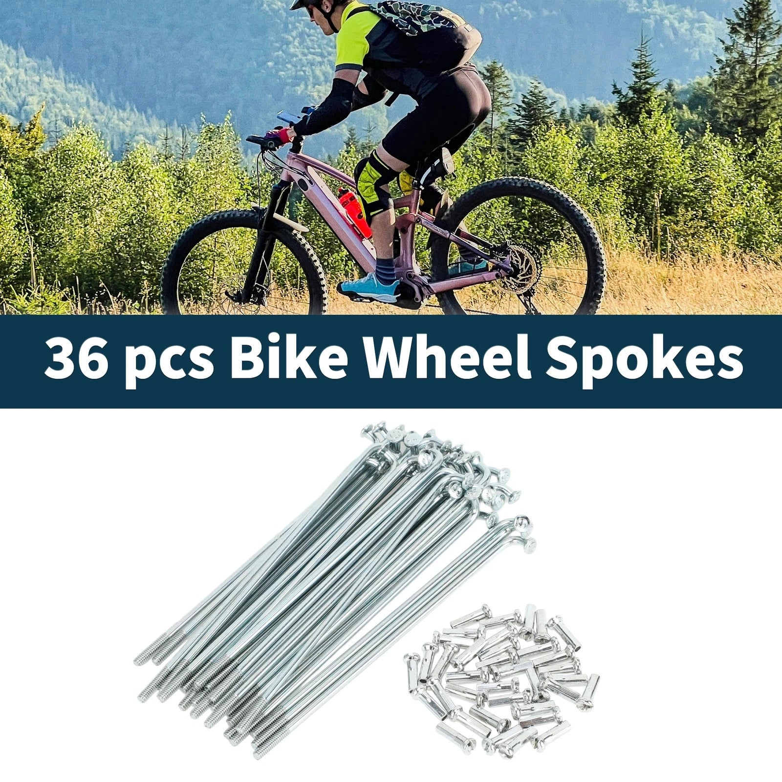 Bicycle Spokes Nipple Replacement Set 14G 76mm for Universal (1990–2020)