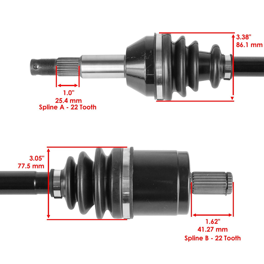 Caltric Front Left CV Joint Axle Replacement for Kymco UXV 500 4x4 (2009–2011)