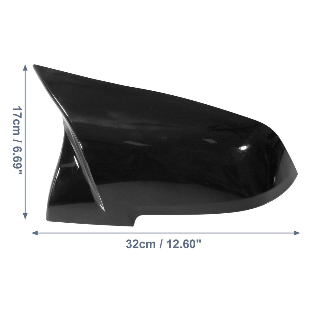 Rear View Mirror Covers Pair Gloss Black Replacement for BMW F Series (2012–2019)
