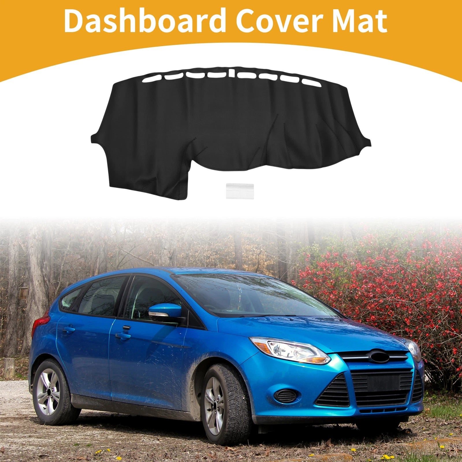 Dashboard Cover for Ford Focus (2012–2018) Black Anti-Slip