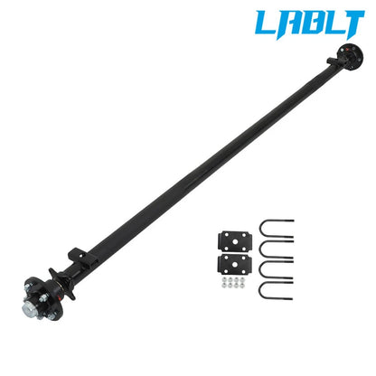 3500lb Trailer Axle for Boat Trailer Cargo RV (Complete, 5 Lug, U-Bolt Kit)