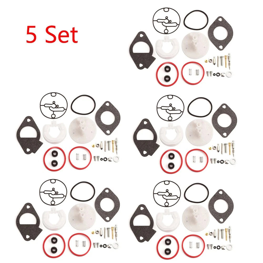 Set of 5 Carburetor Rebuild Kits for Briggs & Stratton Nikki (796184)