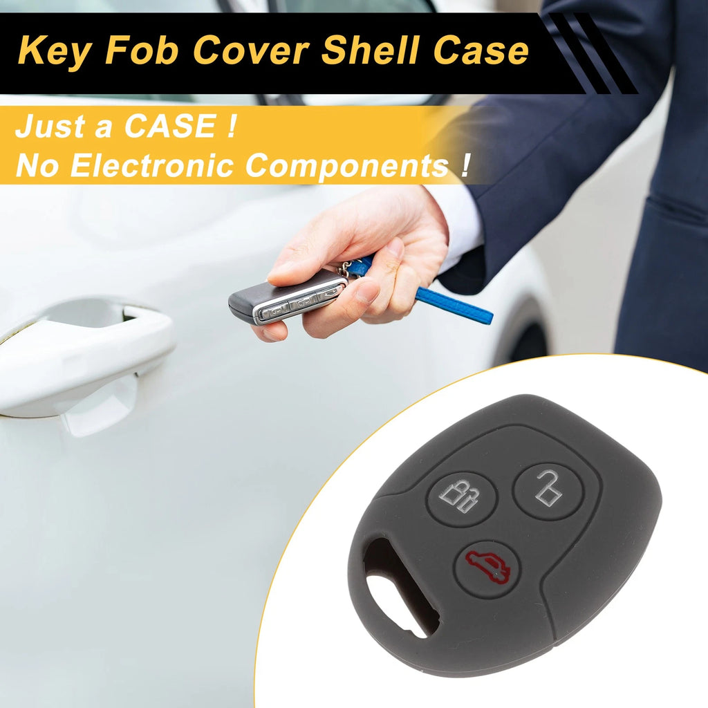 Gray Car Key Case for Ford Courier (2016–2023) - 3 Buttons