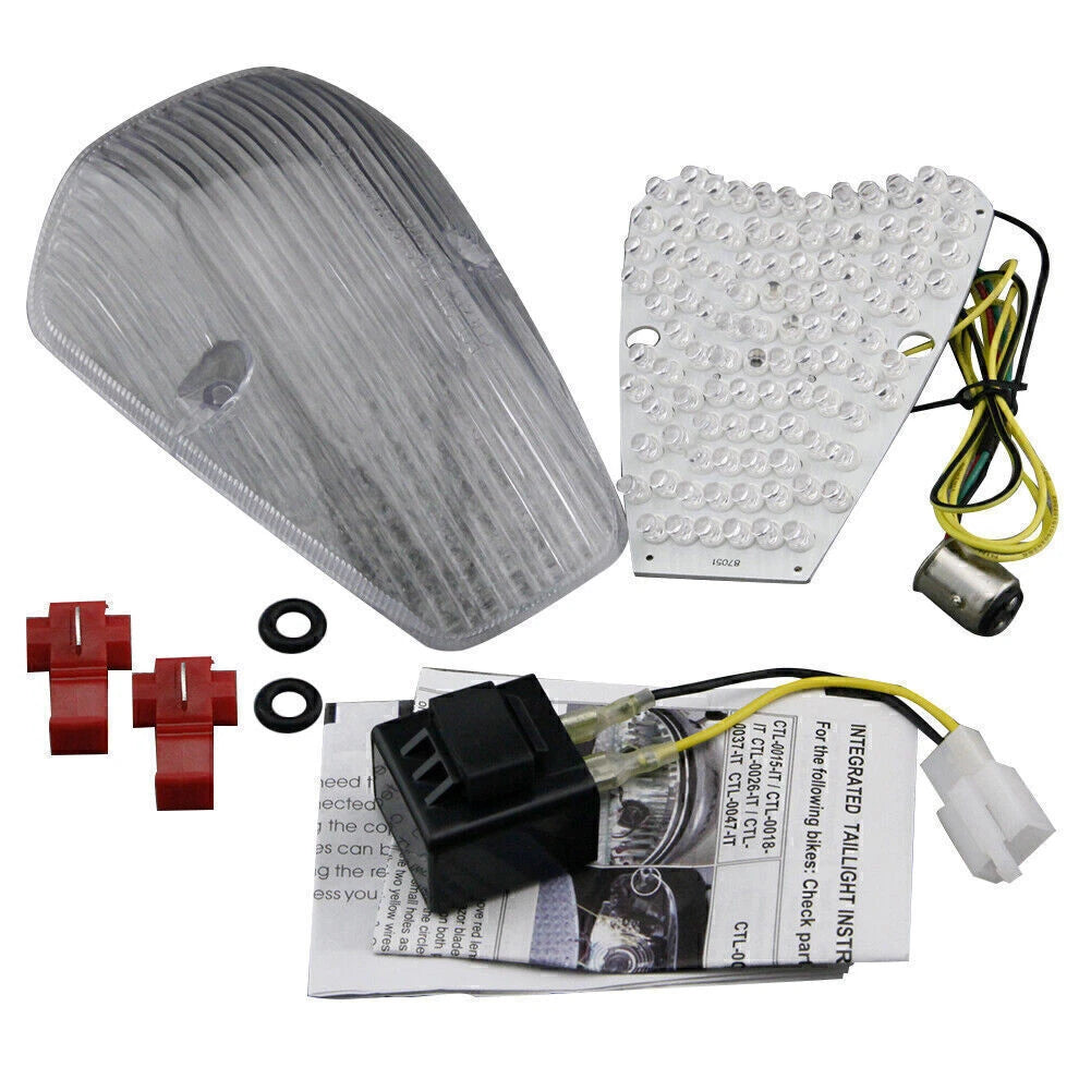 Clear LED Integrated Tail Light Turn Signals for Honda VTX1300 1800 (2002)