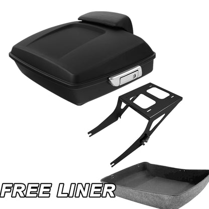 Chopped Trunk Backrest Mount for Harley Fatboy (2008–2017) Matte Black