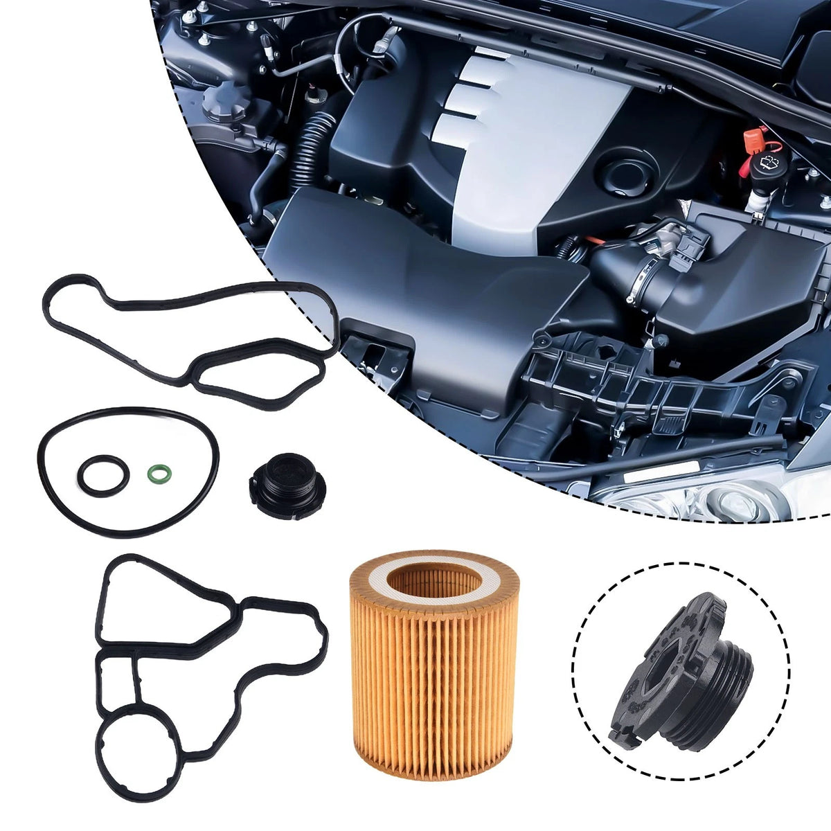 Engine Oil Filter Seal Set for