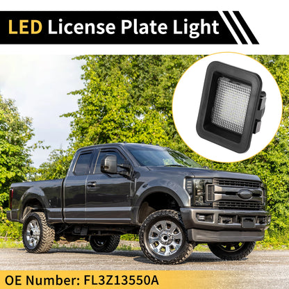 2X License Plate Light Tag Lamp for Ford F-150 (2015–2023) White Lens