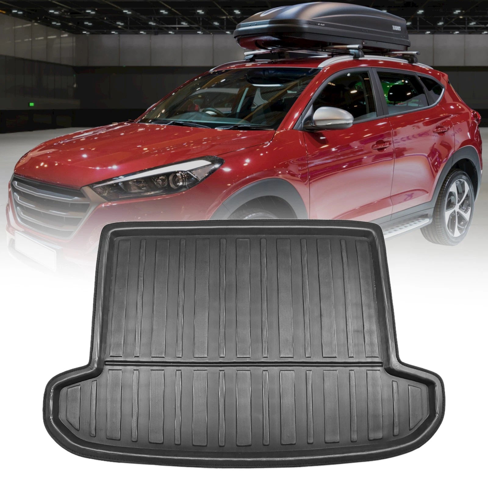 Cargo Trunk Tray Cargo Liner Rear Floor Mat for Hyundai Tucson (2016–2018)