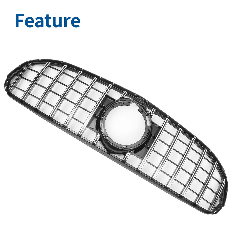 Front Upper Bumper Grille Grill Replacement for Mercedes-Benz GLC300 (2016–2023)