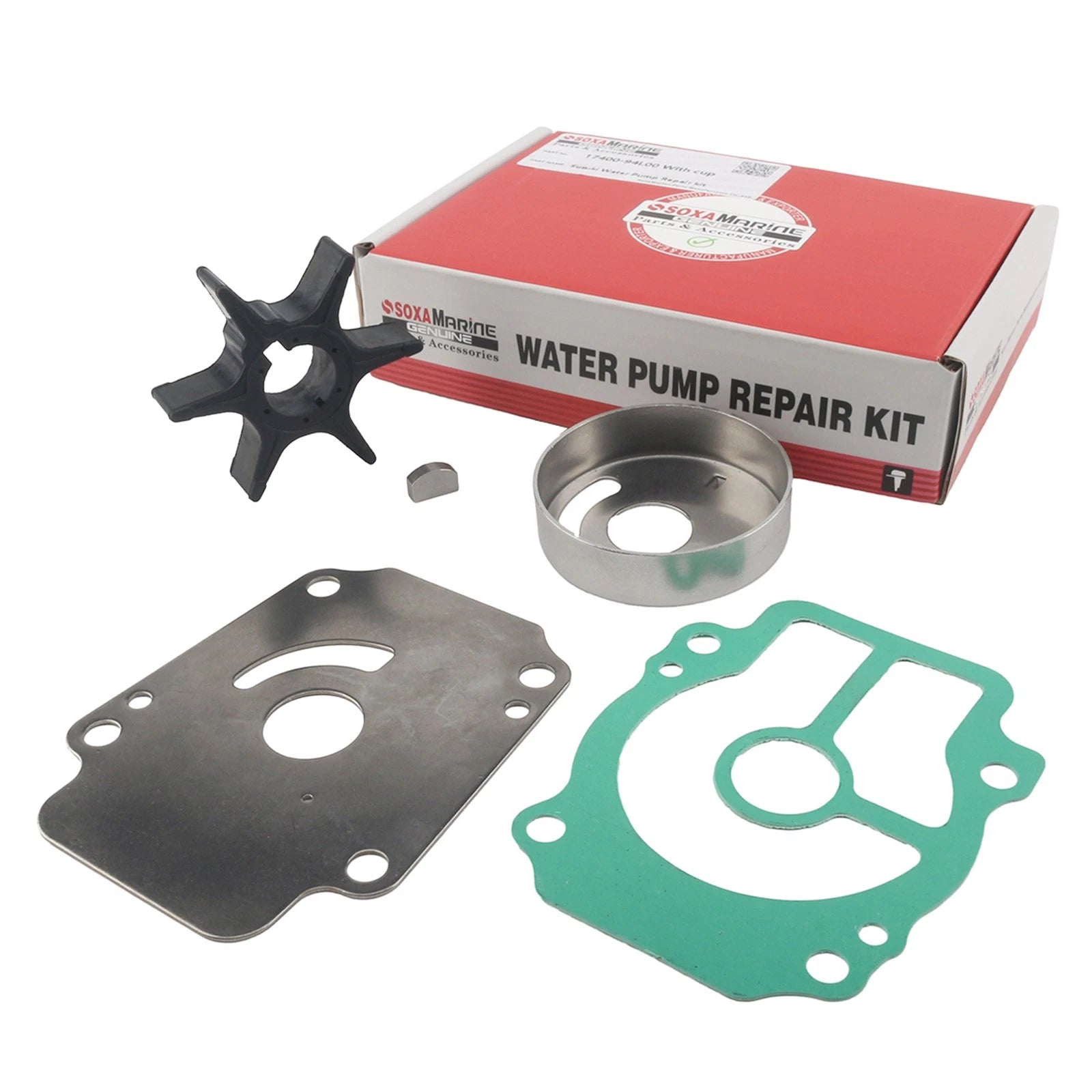 Outboard Water Pump Impeller Repair Kit for Suzuki DF 25 30 HP (2000–2023)