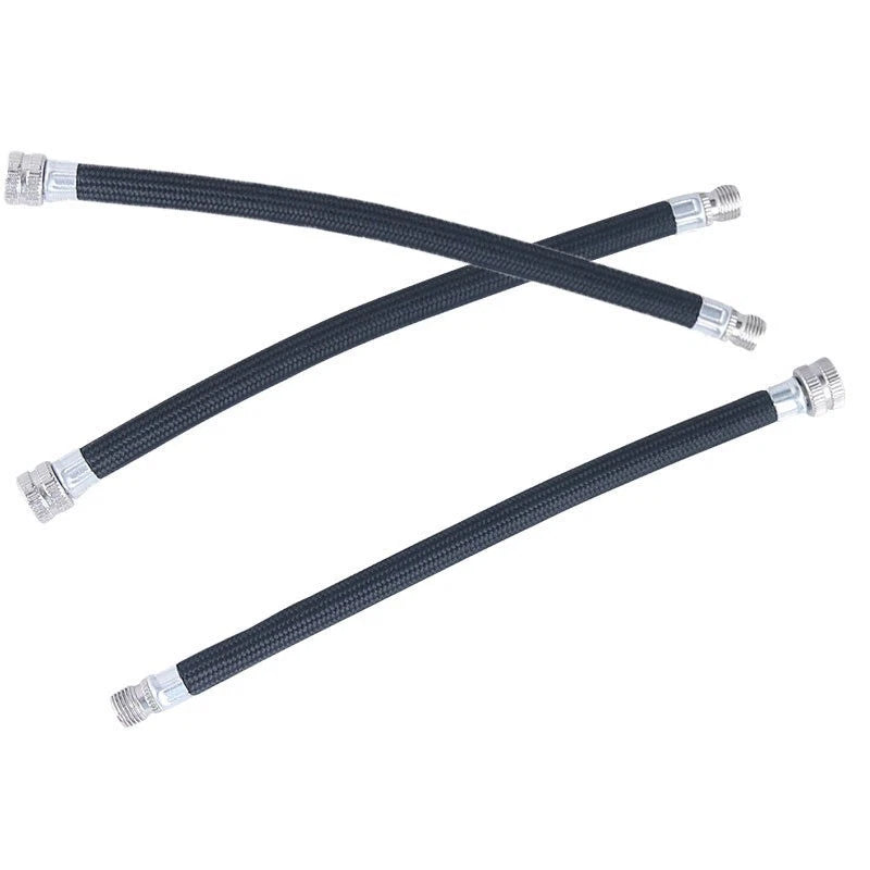 3X Bicycle Tyre Hand Air Pump Inflator with Extension Hose Tool