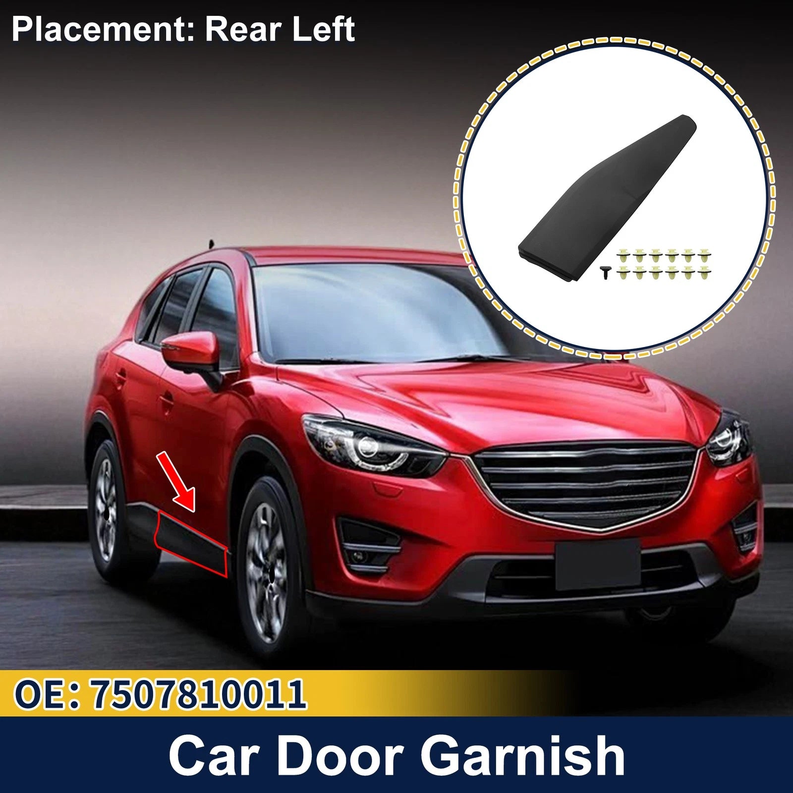 Lower Door Side Trim Garnish Panel Replacement for Toyota C-HR (2018–2022)