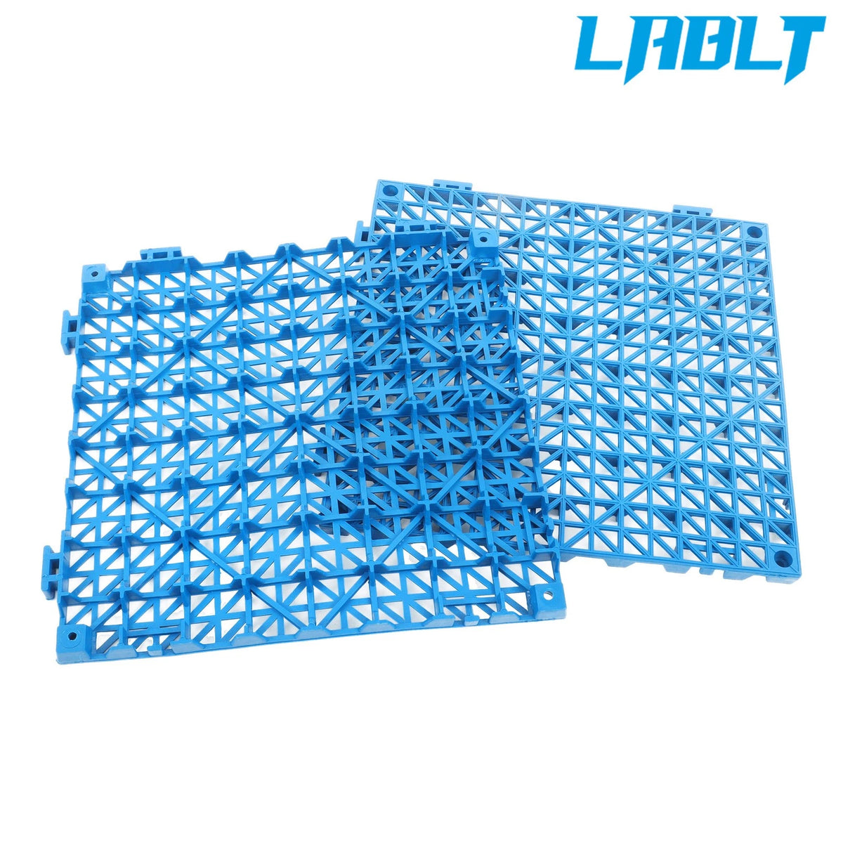 Set of 50 Interlocking Drainage Mats for Garage Patio (12x12in PVC)