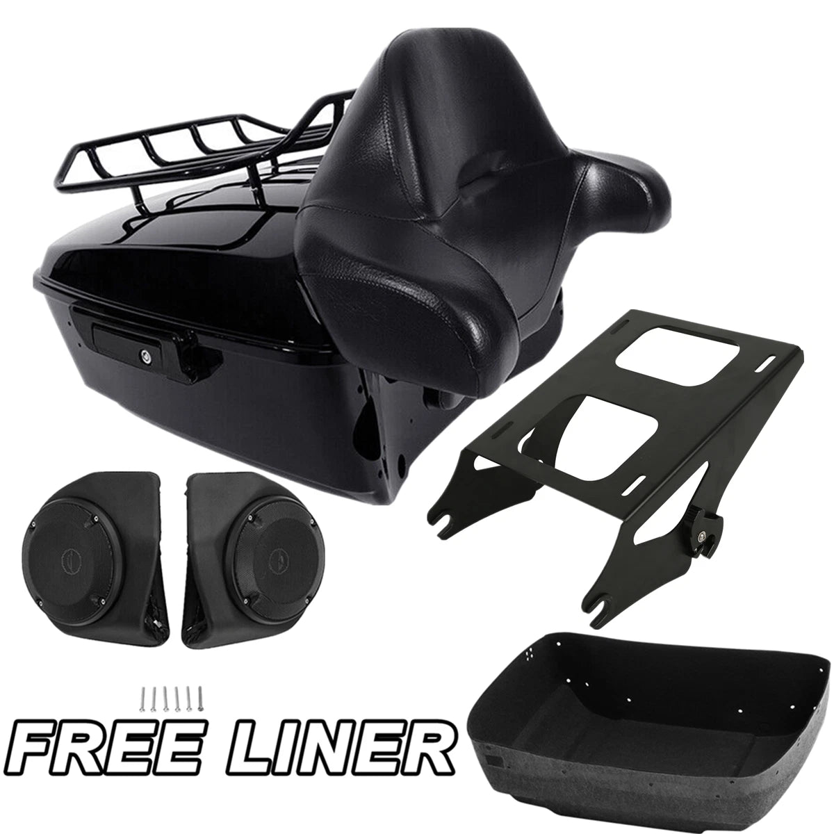 Trunk Pad Mount Rack & Speakers for Harley Touring Glide (2014–2023)