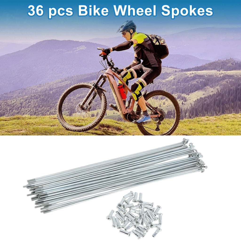 Bicycle Spokes Set 213mm Galvanized Carbon Steel for 14G Wheels