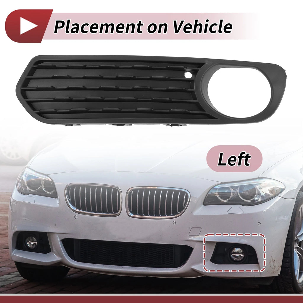 Front Left Fog Light Grill Replacement for BMW F20 (2011–2015) Black