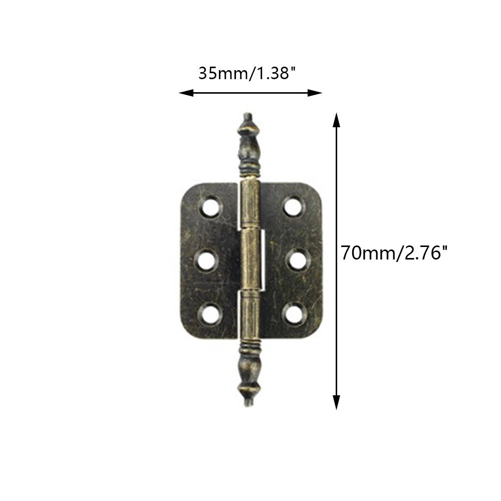 2X Butt Hinge for Wooden Box Cabinet Door (Antique Bronze)