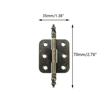 2X Butt Hinge for Wooden Box Cabinet Door (Antique Bronze)