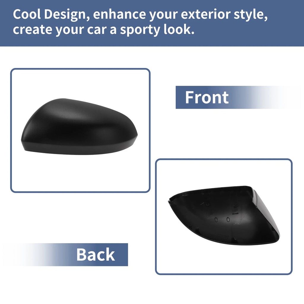 Left Side Mirror Cover Cap for Dacia Duster (2017–2021) - Black