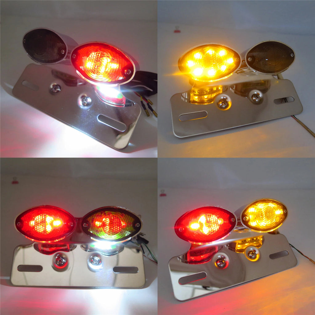 LED Rear Brake Stop Light License Plate Bracket for Motorcycle (Custom)