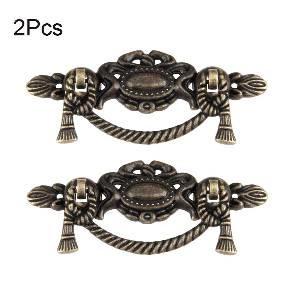 6Pcs Antique Furniture Pull Handle Vintage Drawer Jewelry Box Cabinet Pull Knob