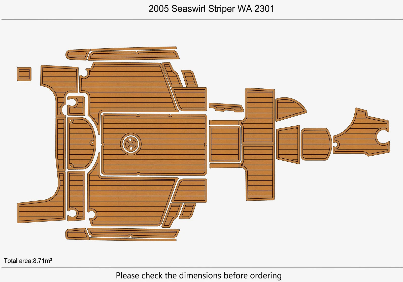 Seadek Swim Platform Cockpit Foam EVA Floor for Seaswirl Striper WA 2301 (2005)