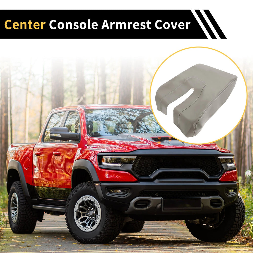 Center Console Lid Armrest Cover for Toyota Tundra Microfiber Leather Grey (2007–2021)