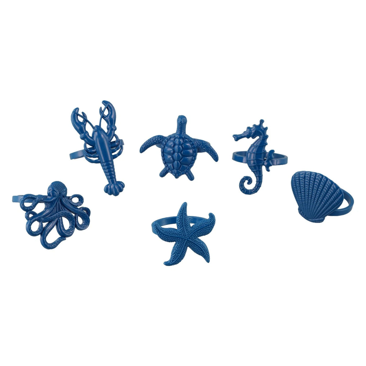 Set of 6 Decorative Napkin Rings for Table Settings