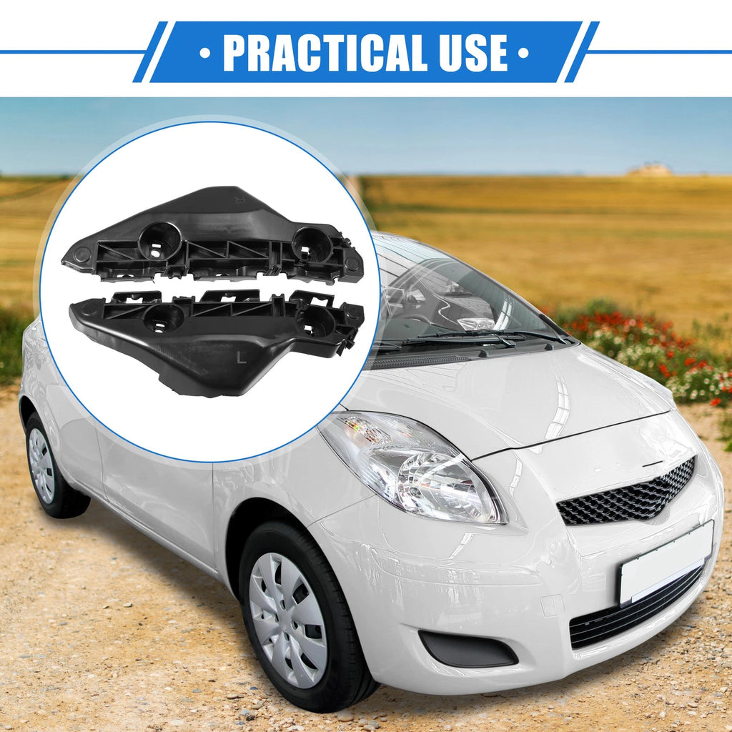 Bumper Mounting Support Brackets Pair Left Right for Toyota Yaris (2007–2012)
