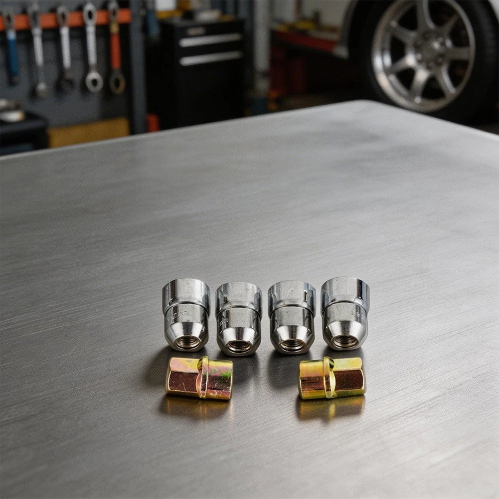 Set of 4 Locking Wheel Nuts M12x1.25 for Car Upgrades