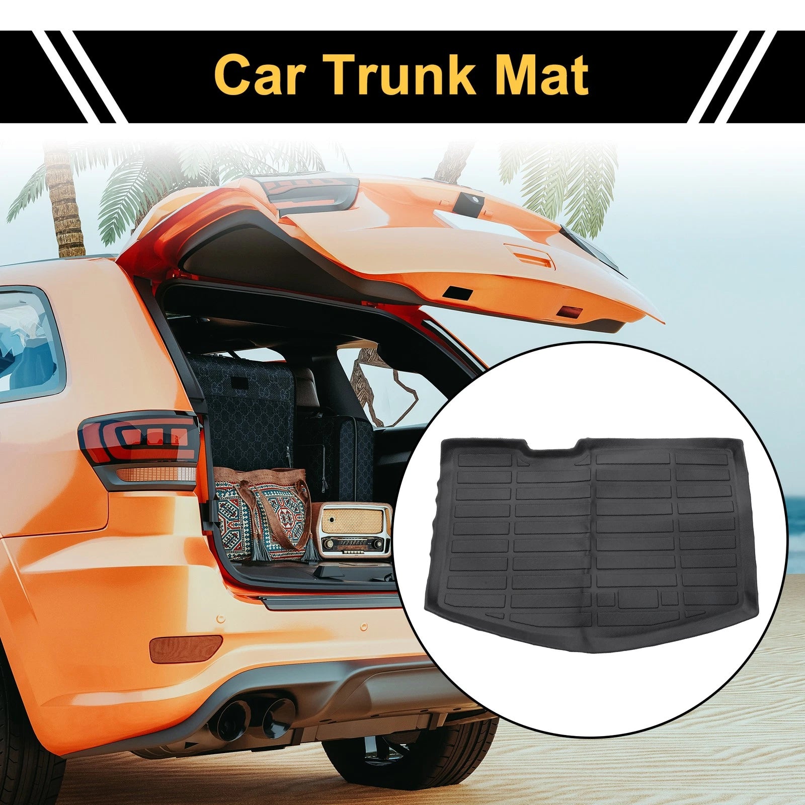 Cargo Liner Rear Trunk Mat for Chevrolet Bolt EV (2017–2021) Rectangular