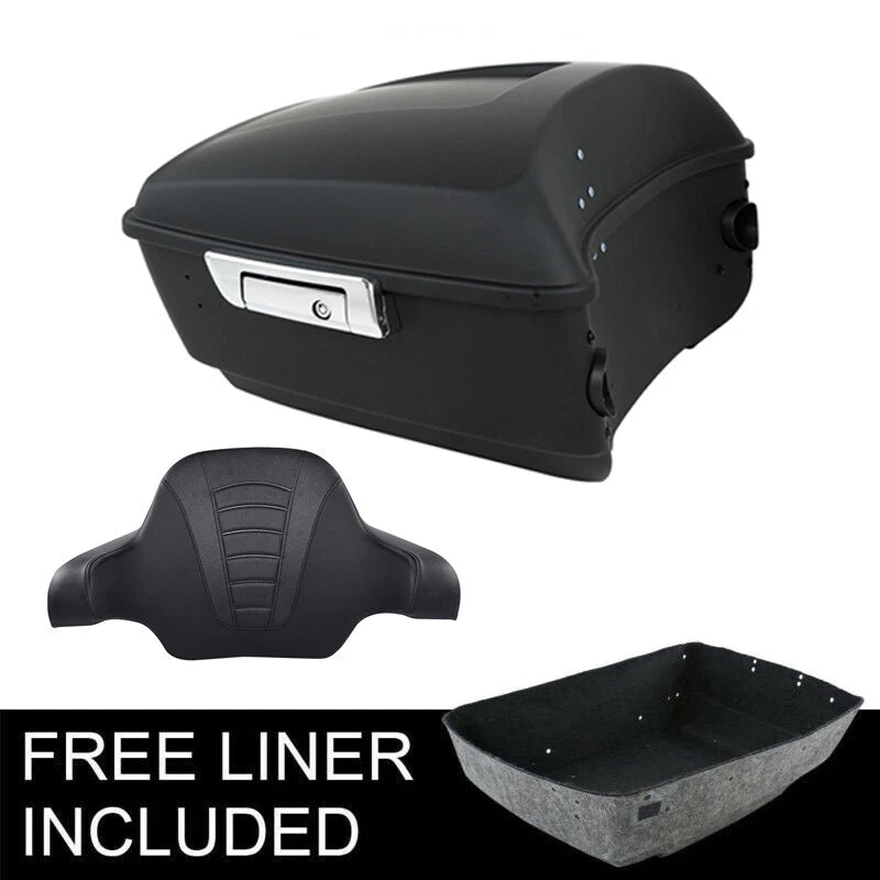 Matte Black King Trunk Backrest for Harley Touring Electra Glide (2014–2026)
