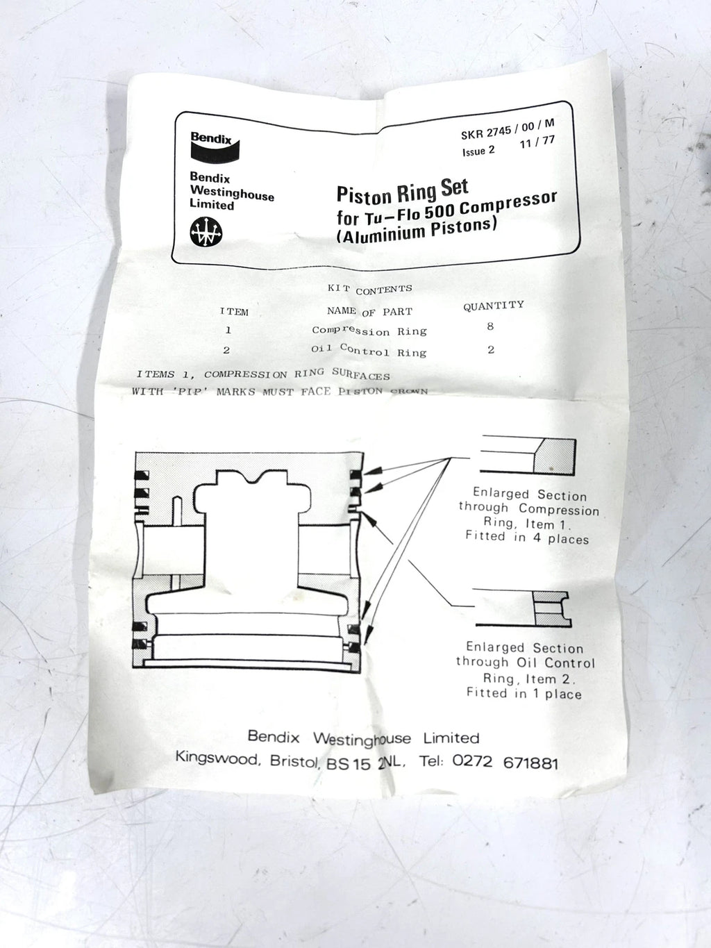 Piston Ring Kit for Volvo Penta 328752 (OEM)
