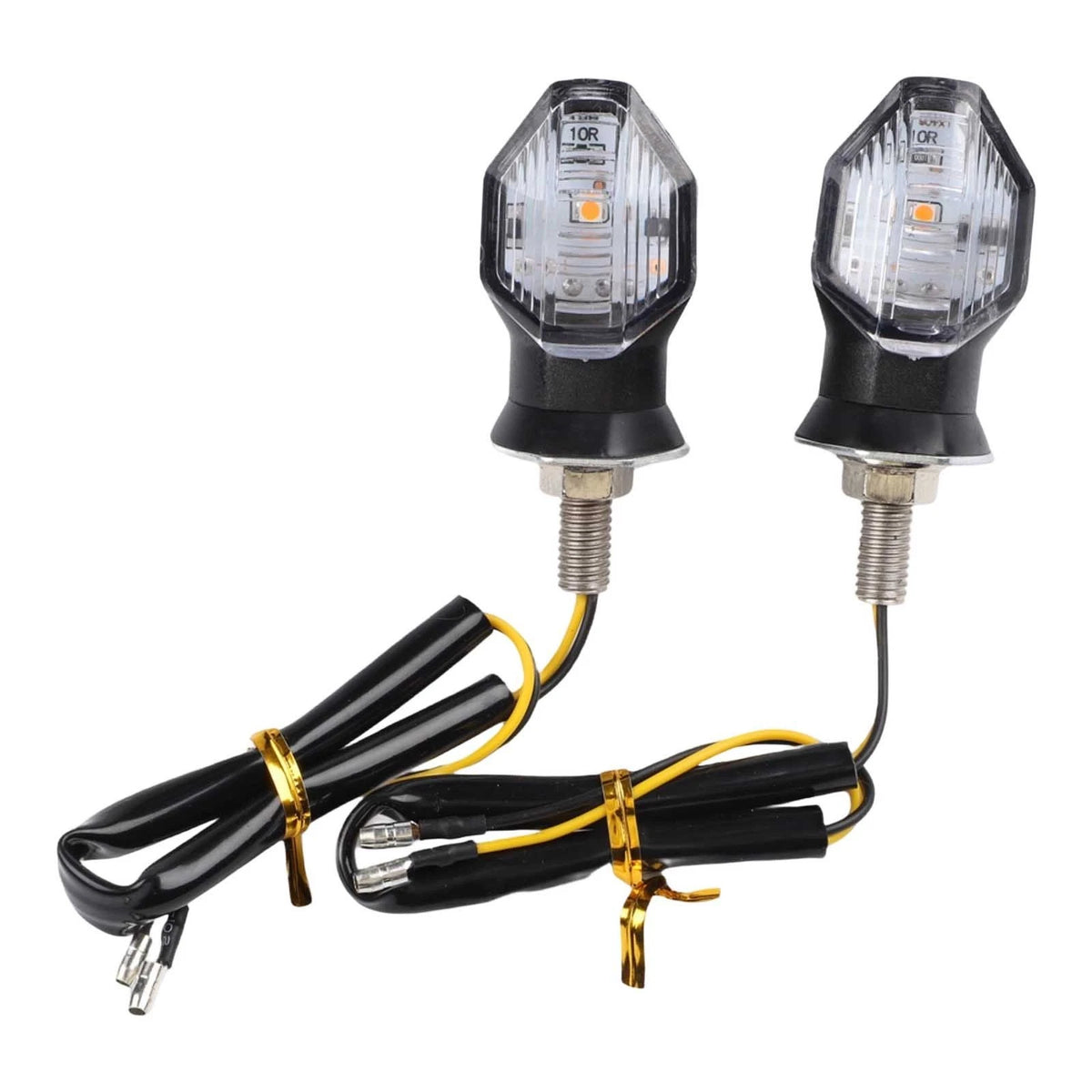 2X LED Amber Turn Signal Indicator Blinker Lights for Motorcycle