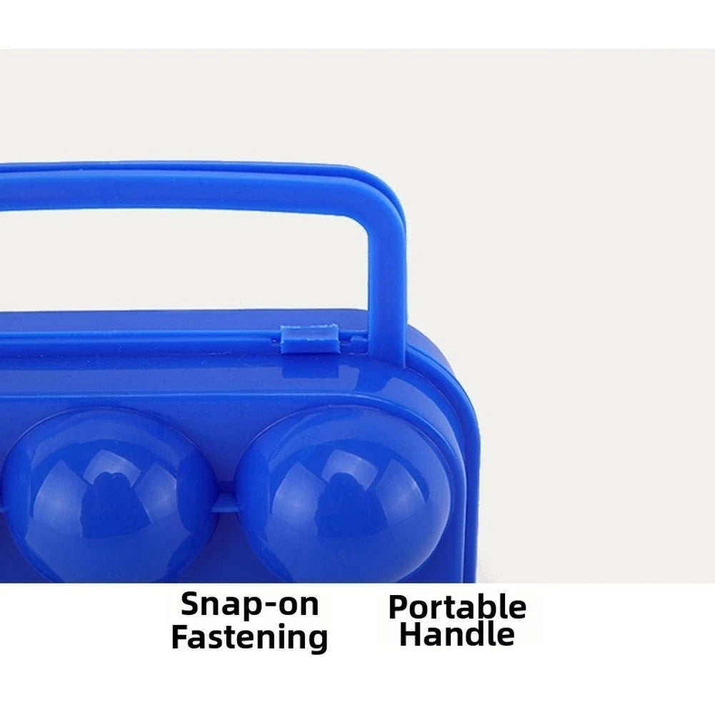 6-Compartment Egg Transport Box for Travel - Foldable Shockproof PP Plastic