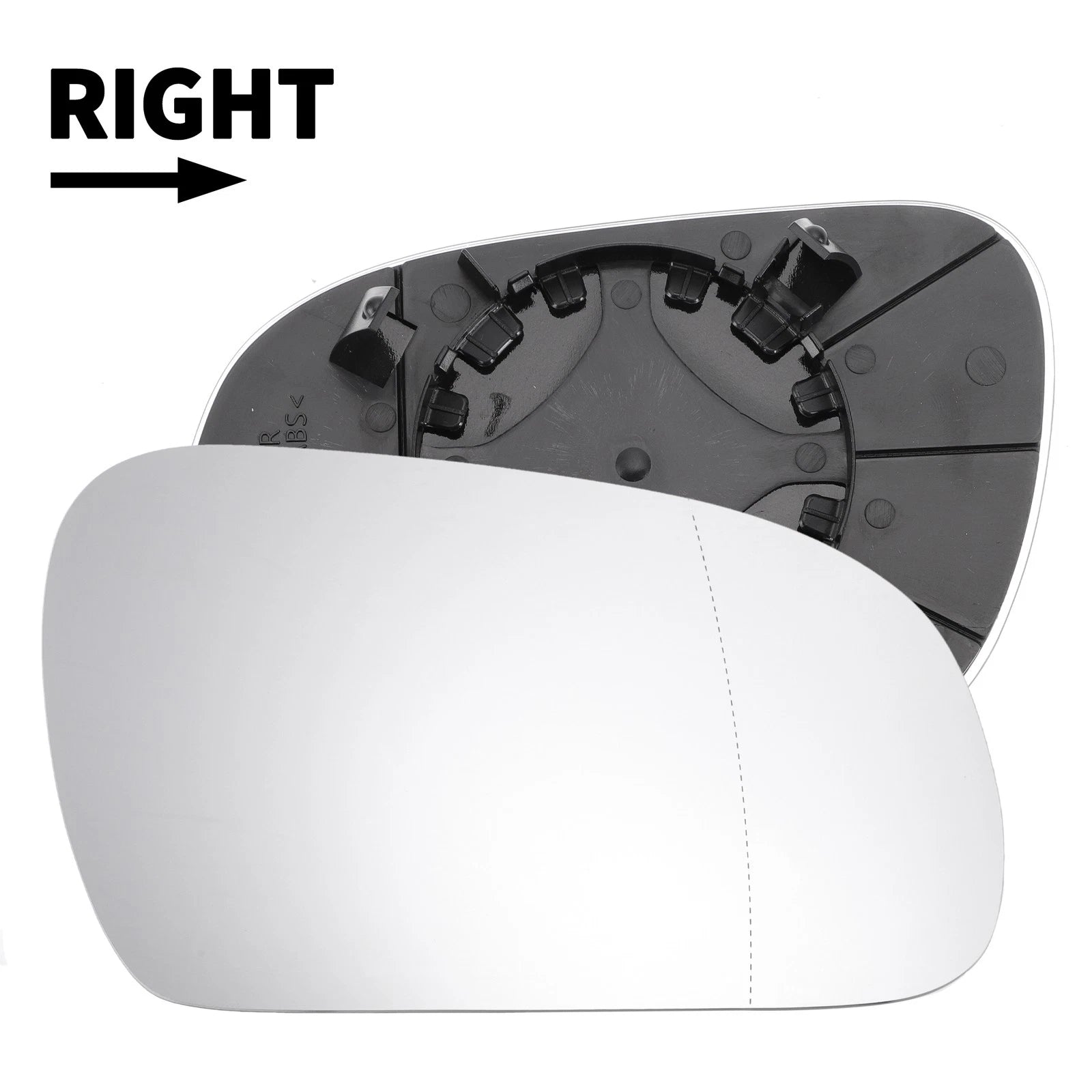 Right Side Mirror Glass Non Heated Replacement for Volkswagen Fox (2003–2010)